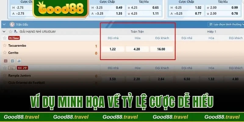 Ví dụ minh họa về tỷ lệ cược dễ hiểu